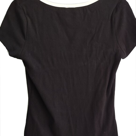 Ribbed square-neck top - Picture 2 of 6